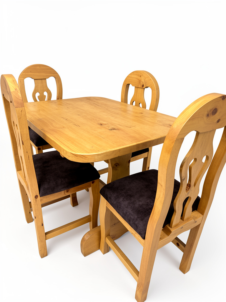 COMEDOR PINO DE 4 SILLAS