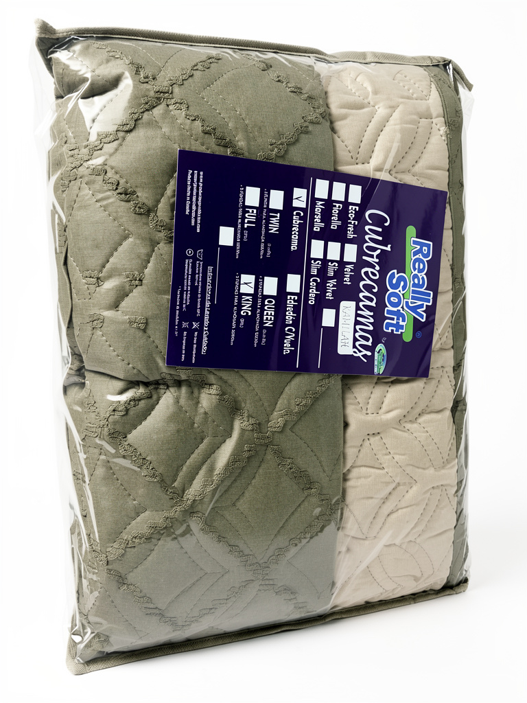 CUBRECAMA KAMILAH 3 PLZS + 2 FUNDAS P/ALMOH 50X90CM
