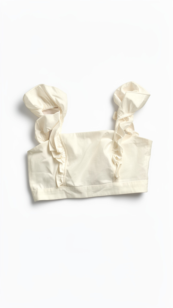 Top blanco con tiras