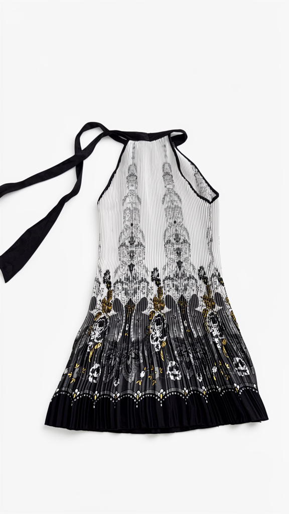 Vestido halter estampado