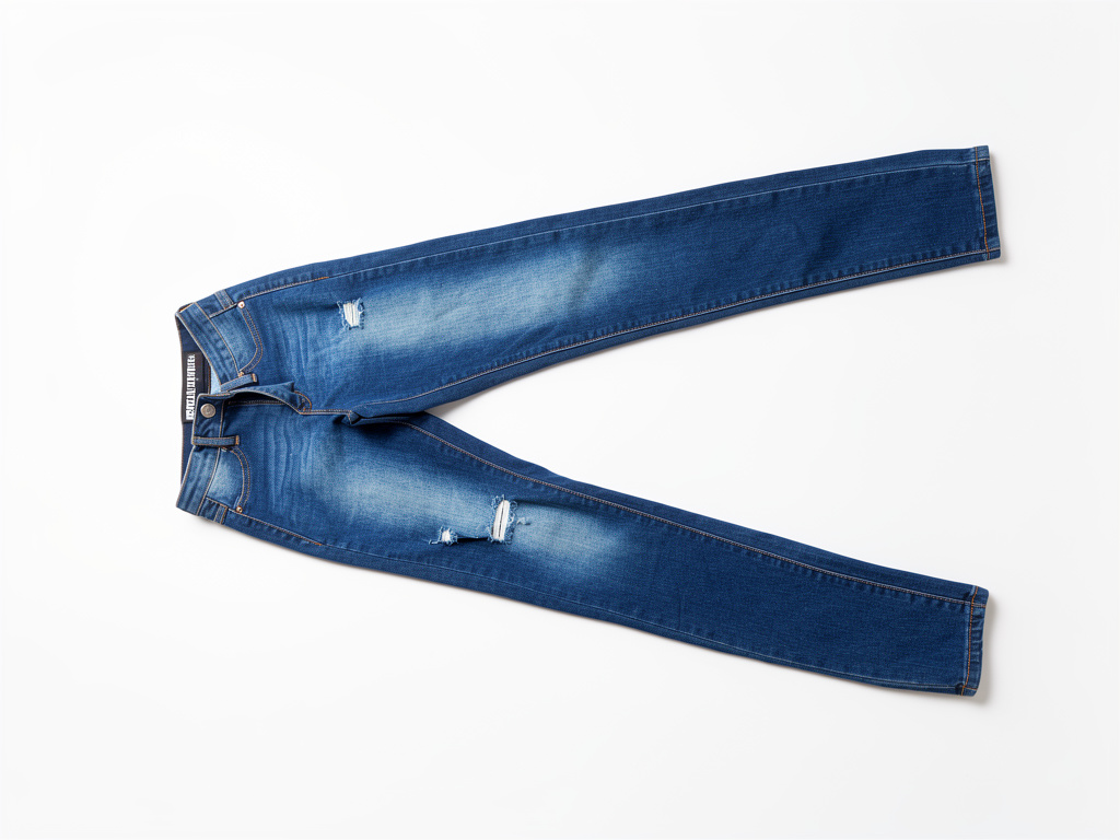 Jeans azules rasgados