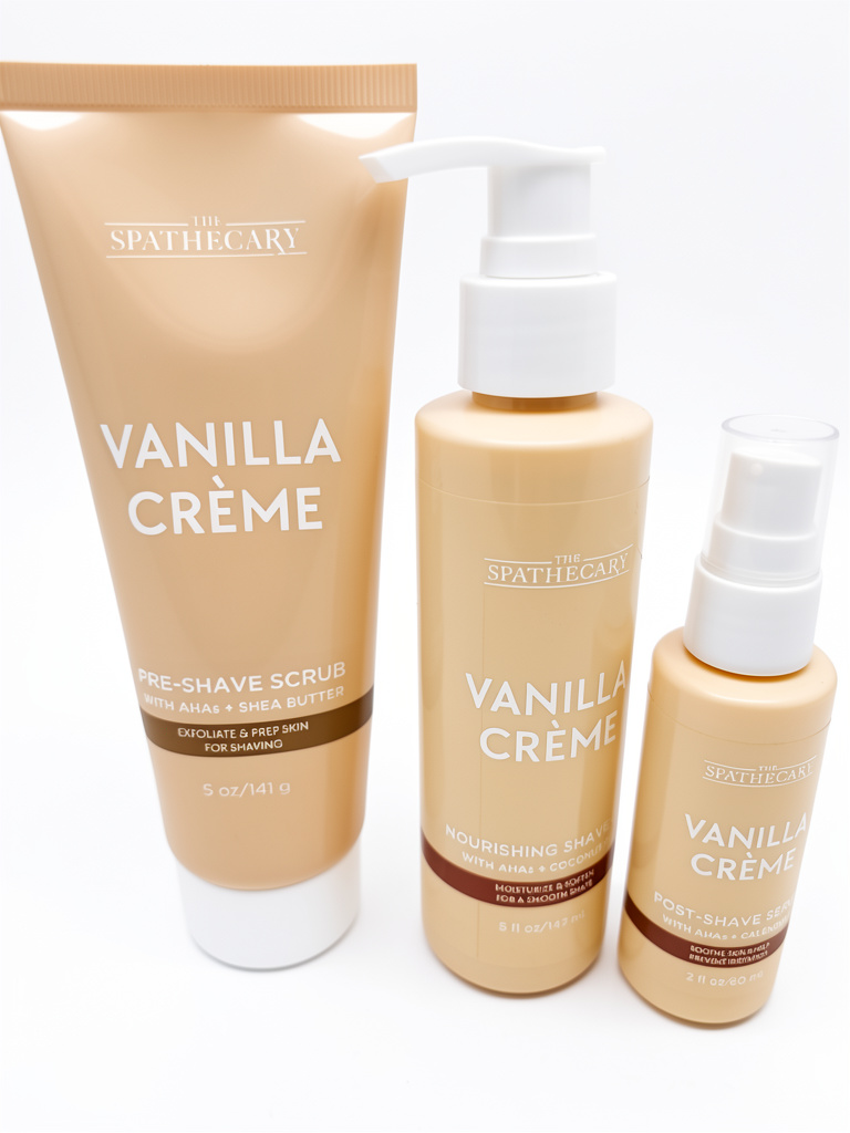 Vainilla creme, línea para acompañar el afeitado,