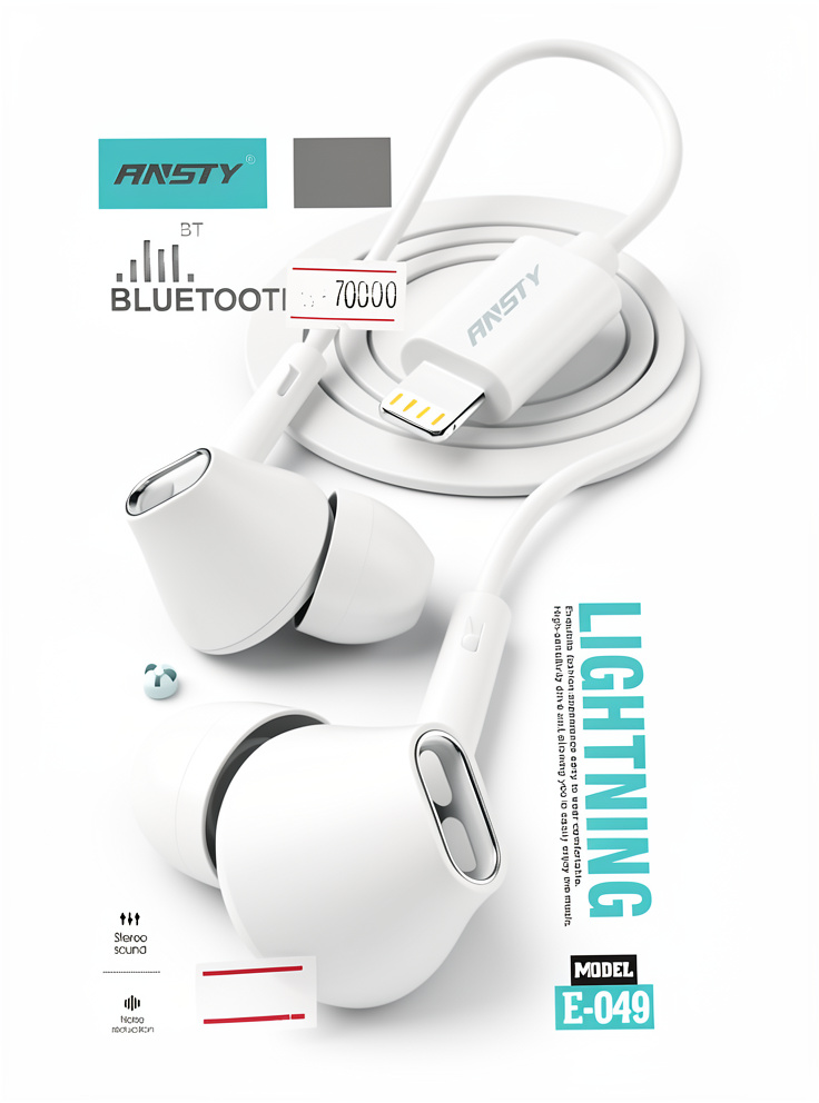 AURICULAR ANSTY BLANCO - E-049
