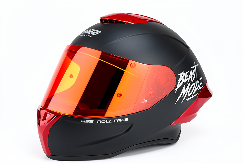 CASCO CERRADO BEAST MODE ZL-602 HS2 D.V. VISERA ROJA FOTOCROMATICA "XXL" ECE/DOT