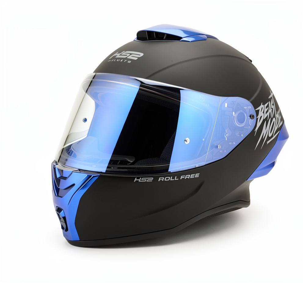 CASCO CERRADO BEAST MODE ZL-602 HS2 D.V. VISERA AZUL FOTOCROMATICA "XL" ECE/DOT