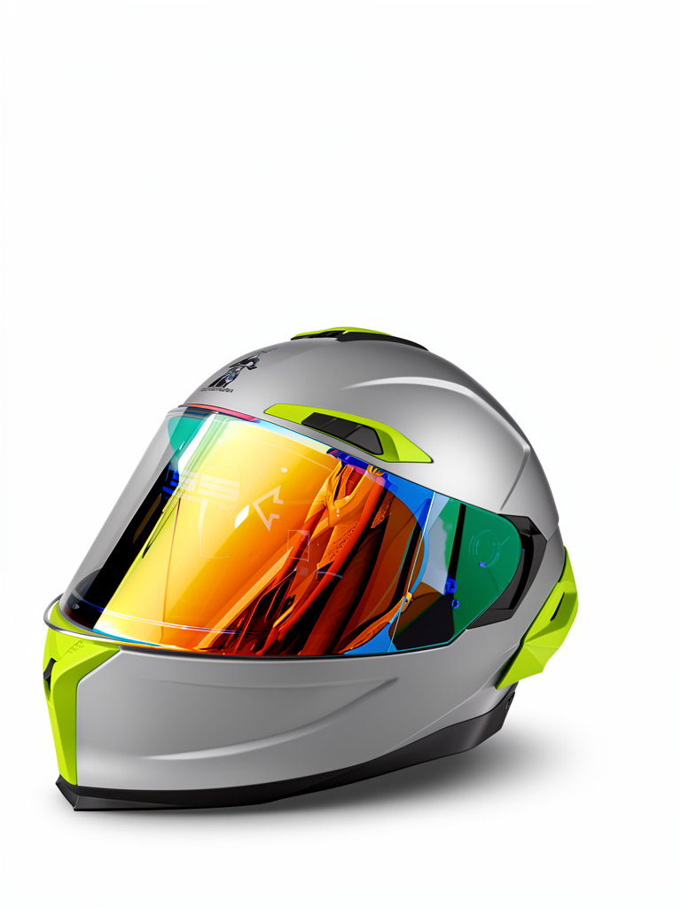CASCO INTEGRAL GRIS/VERDE MATE