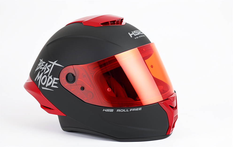 CASCO CERRADO BEAST MODE ZL-602 HS2 D.V. VISERA ROJA FOTOCROMATICA "XL" ECE/DOT