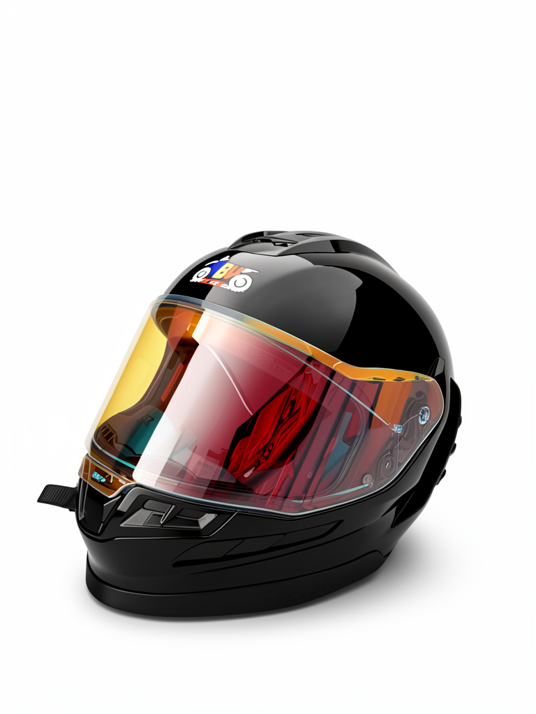 CASCO INTEGRAL NEGRO BRILLANTE