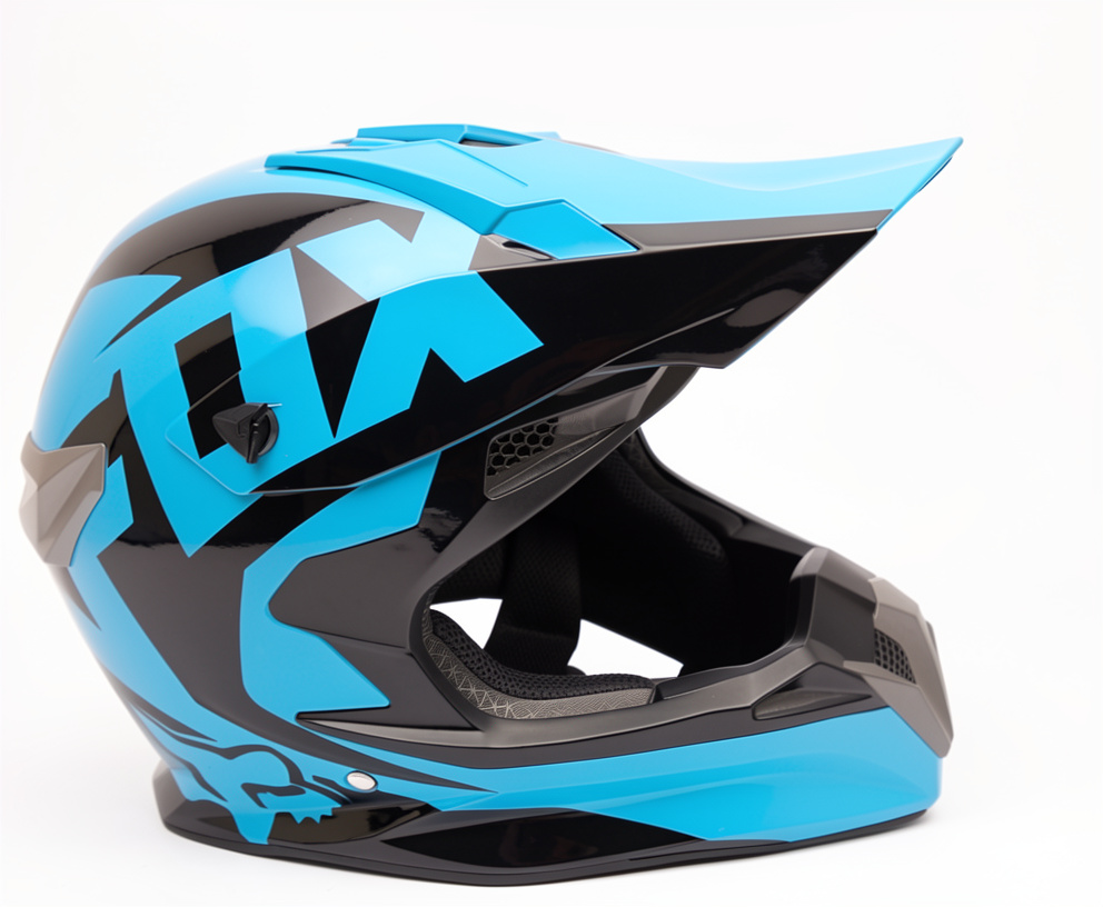 CASCO CROSS AZUL/NEGRO FOX DOT WLT188 HS2 "XL"