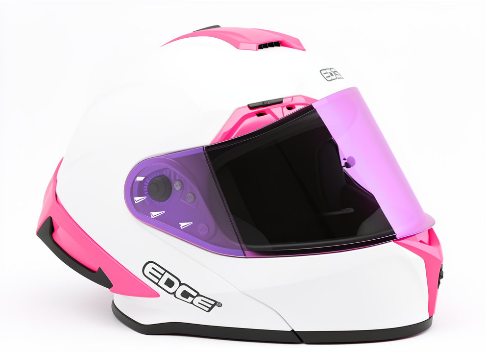 CASCO MODULAR GX7 WHITE PINK VIS/PINK DOBLE EDGE TALLA "S" DOT/ECE