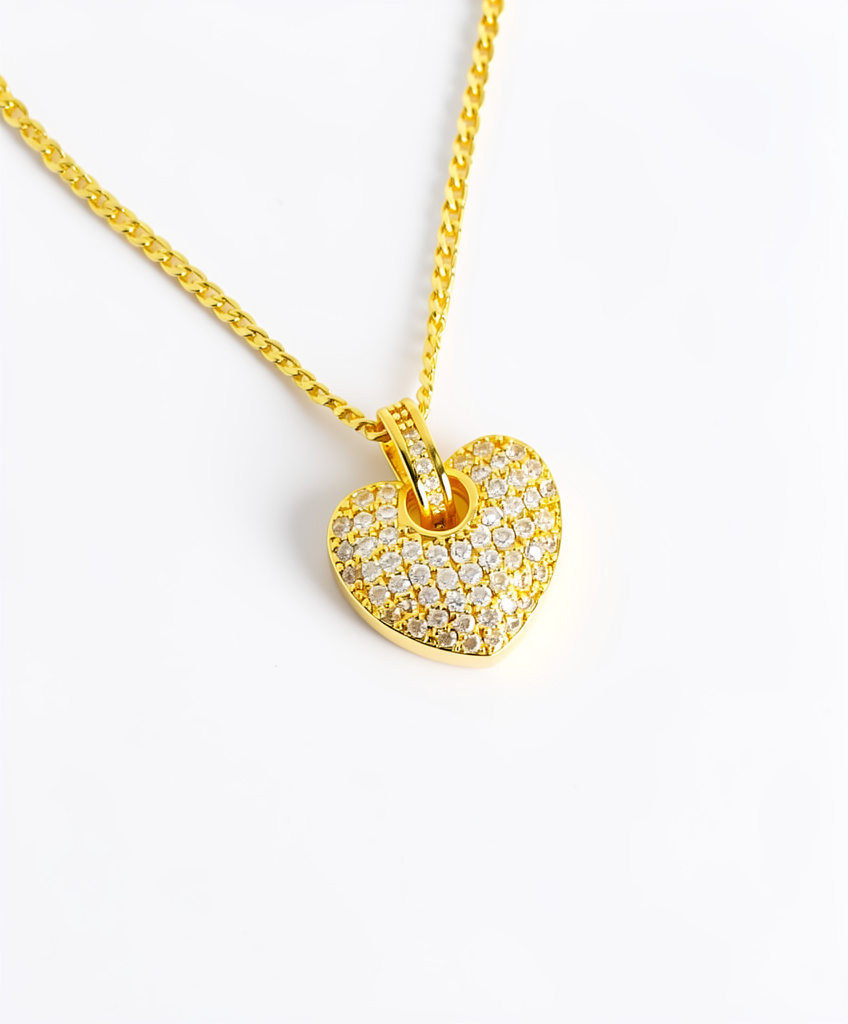 Cadena corazón brillo