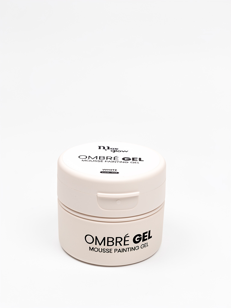Ombre Gel 15ml MaxGlow Gel blanco en envase plastico redondo pequeno