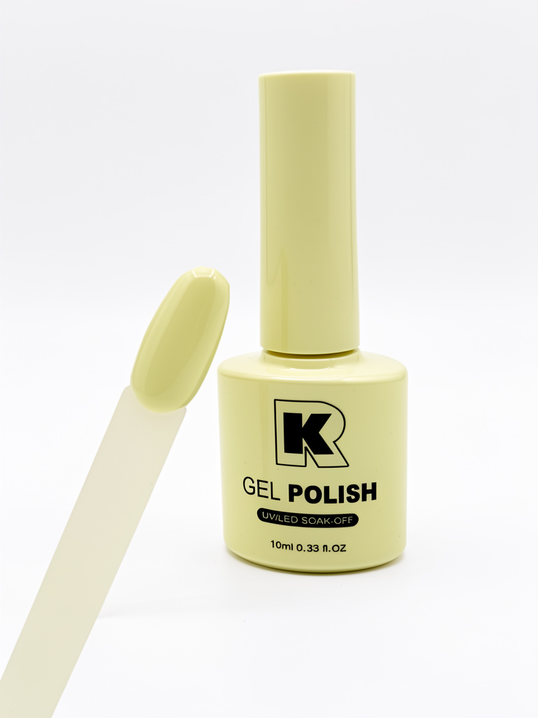 Esmalte RK amarillo mantequilla Esmalte gel amarillo en frasco de vidrio pequeno