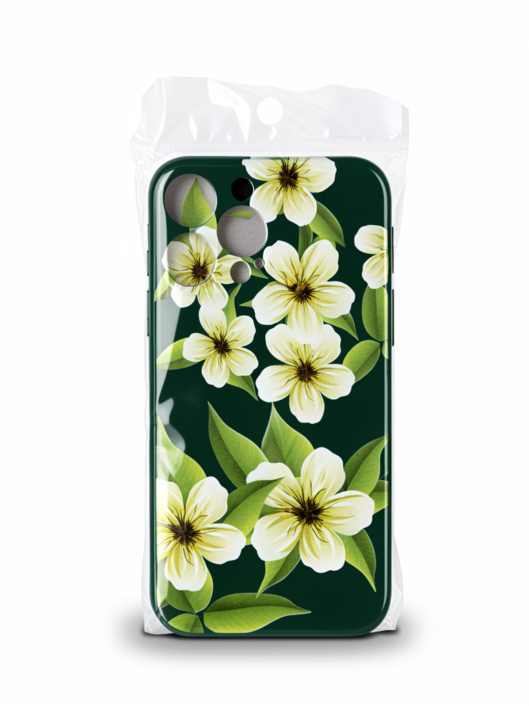 Funda flores blancas