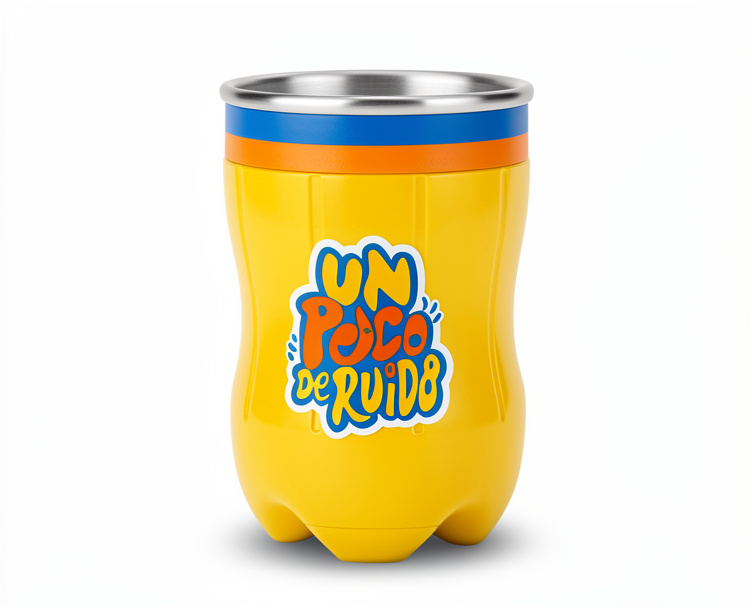Vaso Tipo Botella "Un Poco De Ruido"