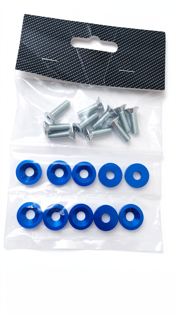 KIT ARANDELA ANODIZADA AZUL