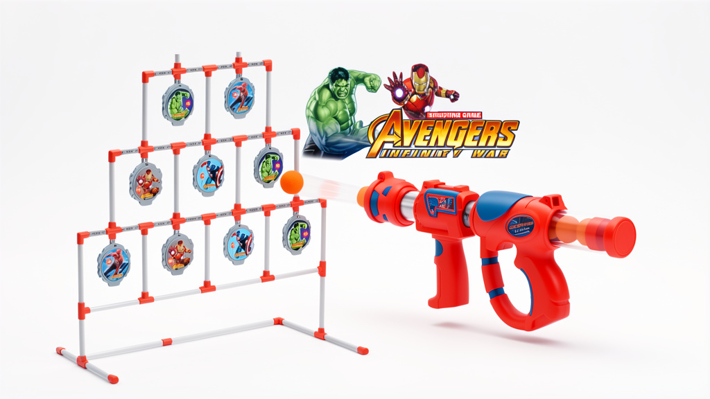 PISTOLA Y OBSTÁCULO AVENGERS
