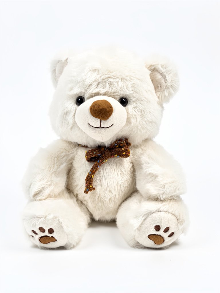 Oso blanco de peluche