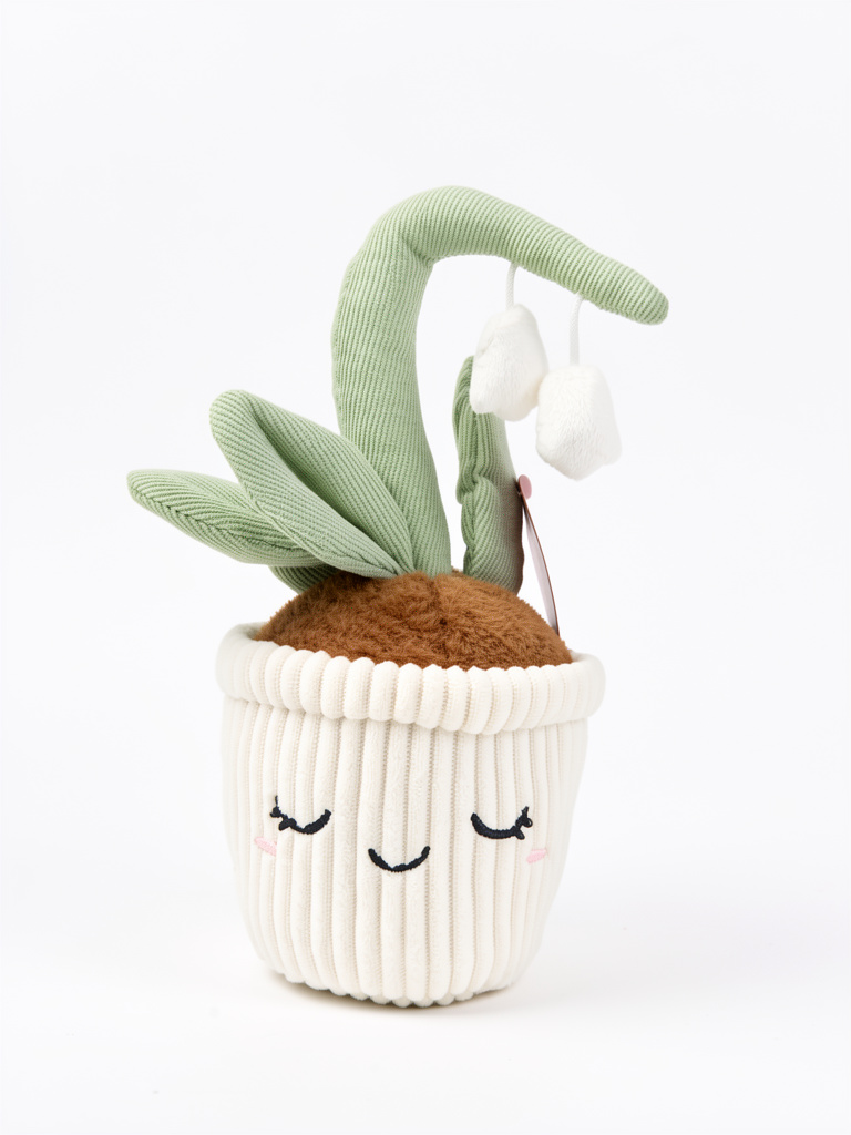 Peluche maceta blanca