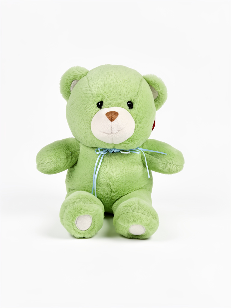 Oso verde de peluche