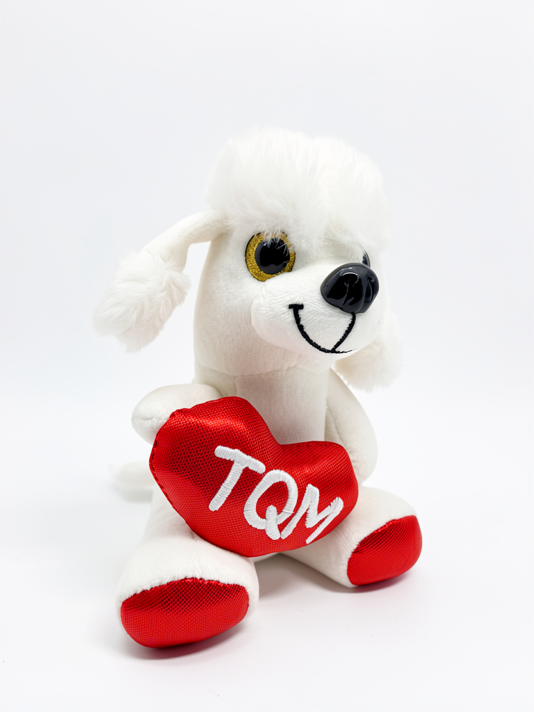 Peluche perrito blanco TQM