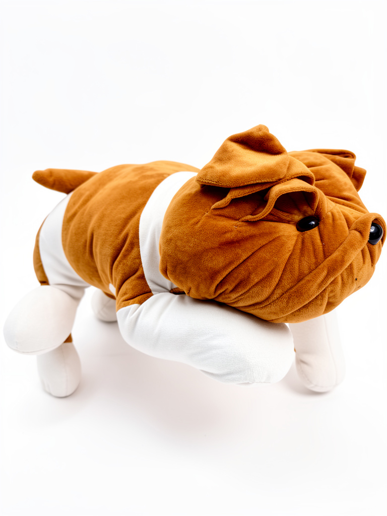Peluche bulldog cafe