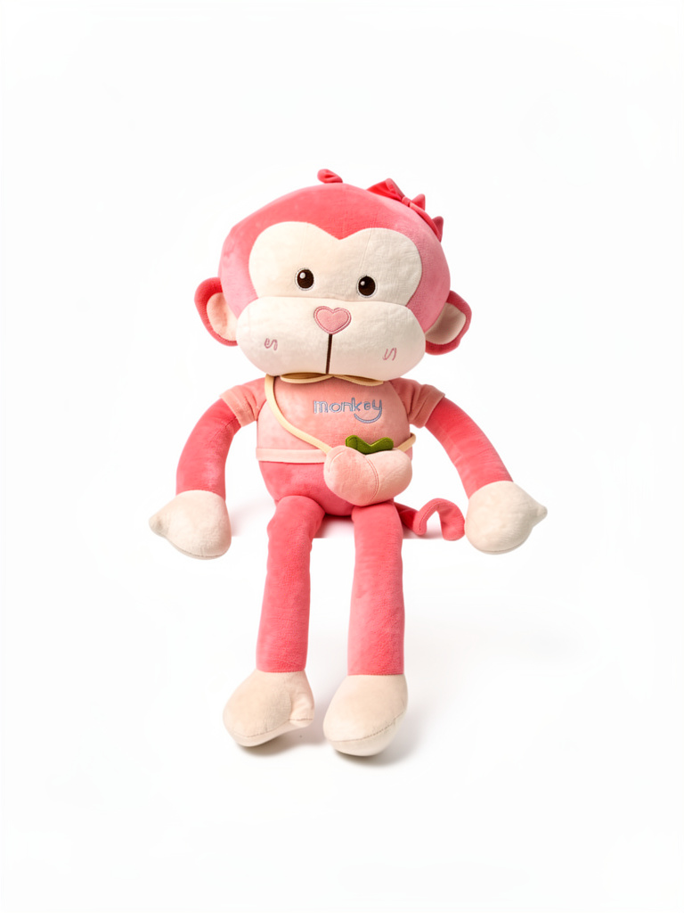 Mono rosa peluche