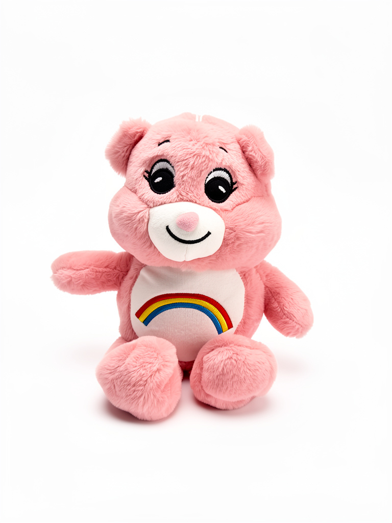 Peluche Cariñosito rosa arcoiris