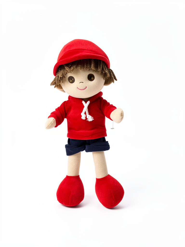 Muñeco rojo de peluche