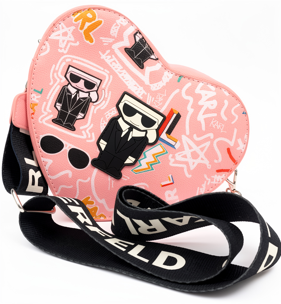 Karl Lagerfeld bolso rosado corazón