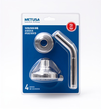 CABEZA DE DUCHA CON BRAZO Y CANOPLA 4" METUSA