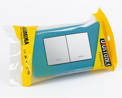 INTERRUPTOR DOBLE PARA EMPOTRAR UYUSTOOLS PLATEADO INT402U
