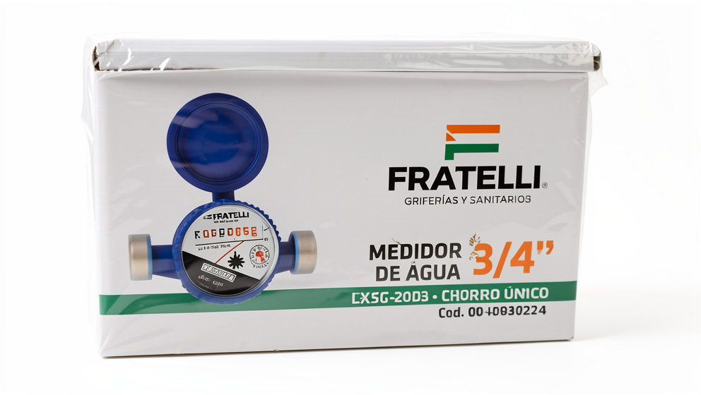 MEDIDOR DE AGUA 3/4 FRATELLI