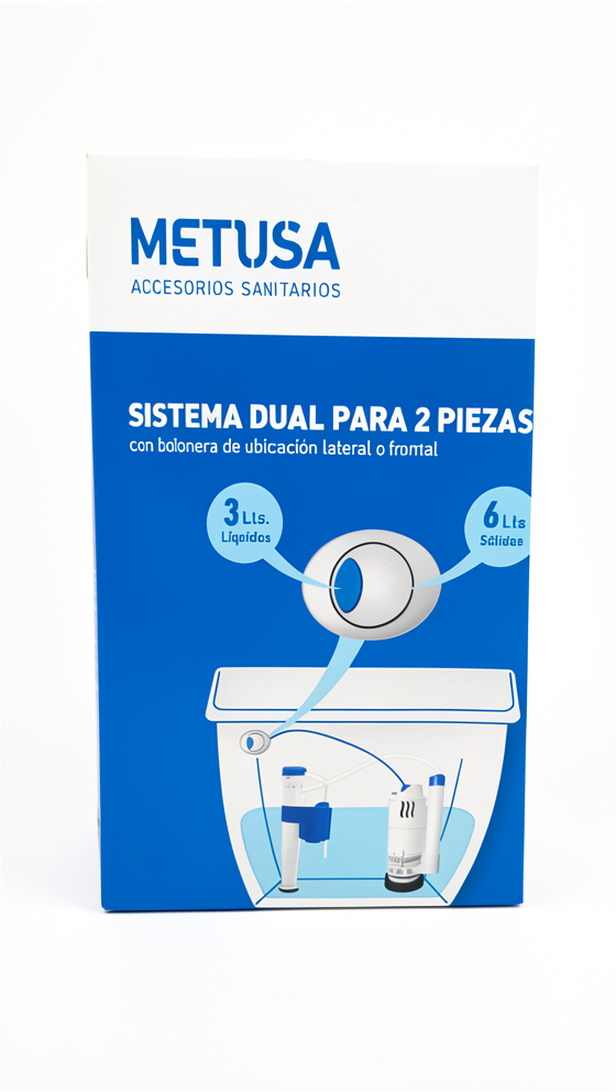 SISTEMA DUAL  PARA  INODORO ONE PIECE 2 PIEZAS  METUSA