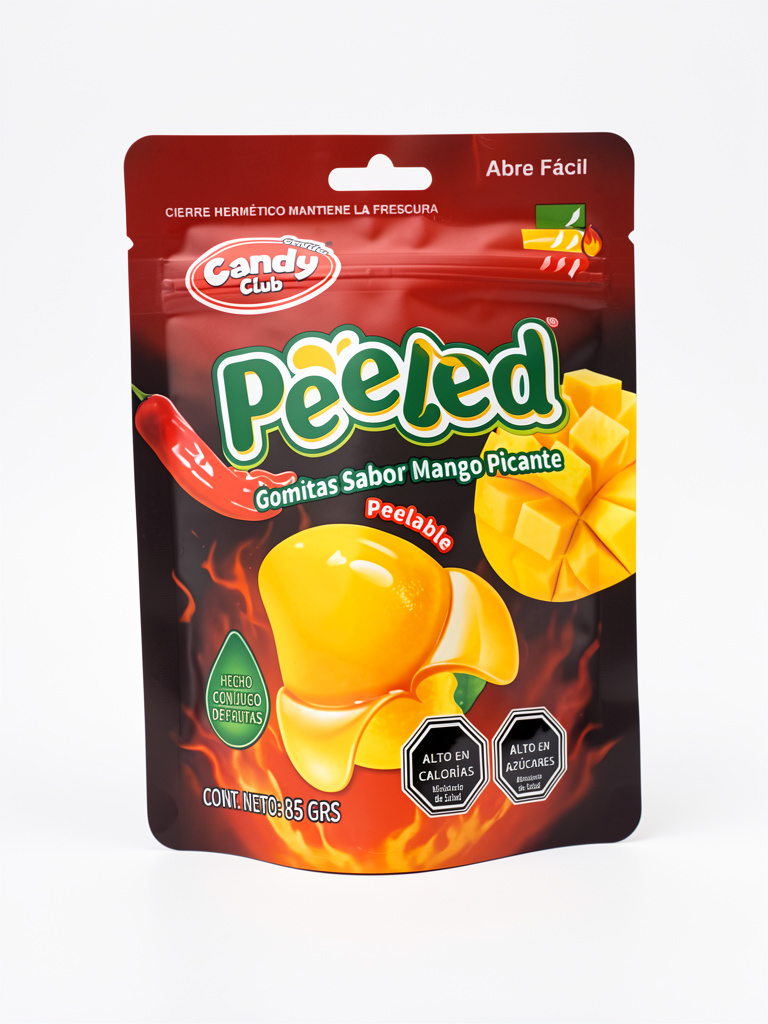 Peeled mango picante