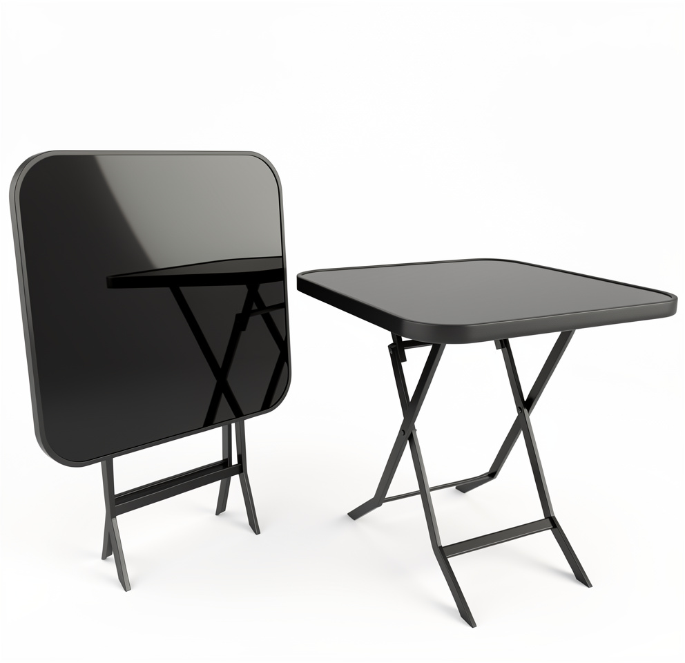Mesa auxiliar en vidrio cuadrada