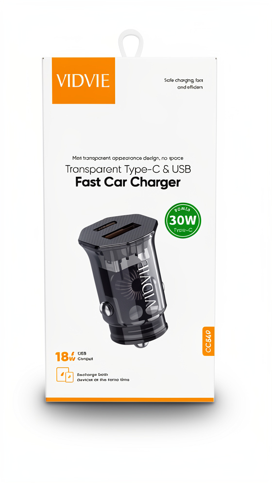 Cargador carro Tipo C y USB Carga rapida