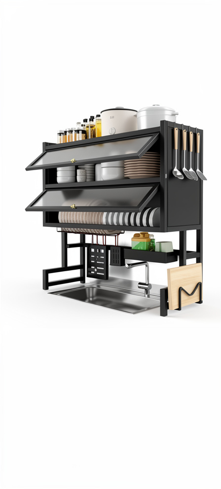 Organizador loza doble tapa 65cm