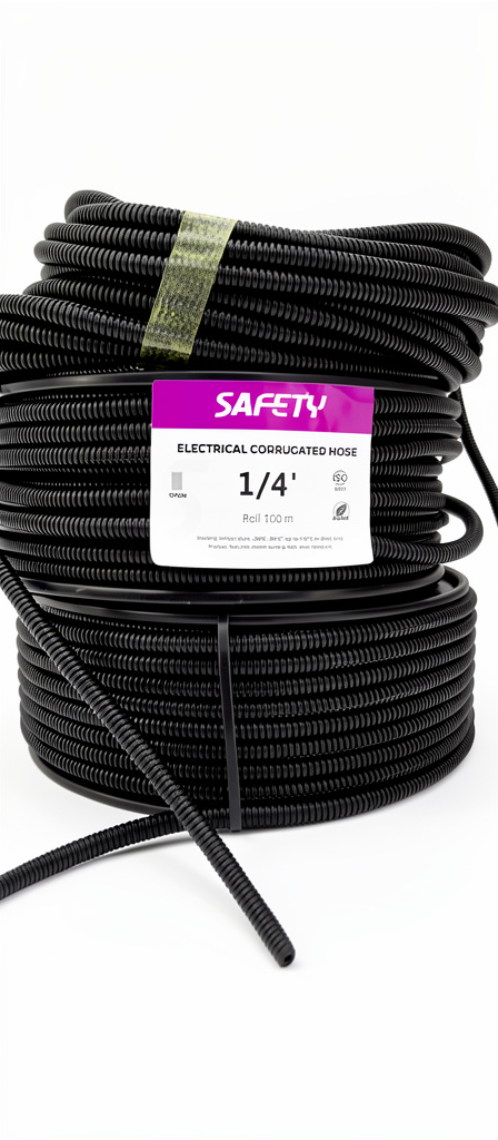 manguera corrugada negra 1/4 safety