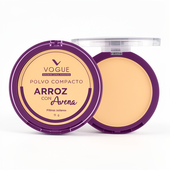 Polvo Compacto Vogue  de Arroz con Avena