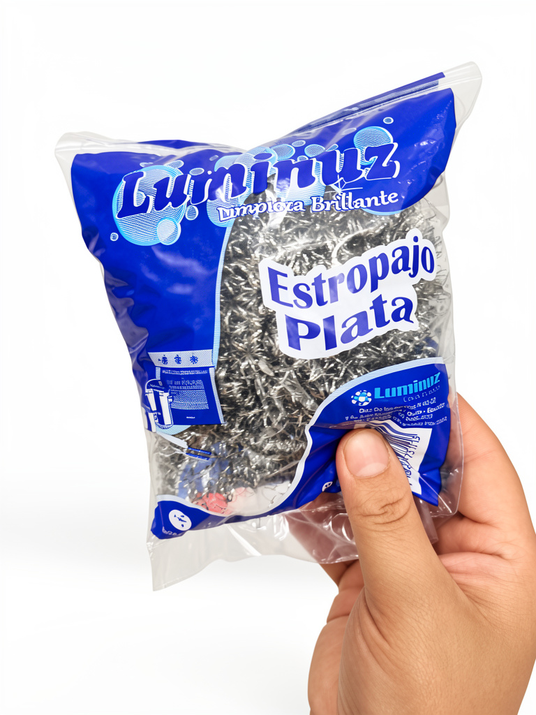 Estropajo plata