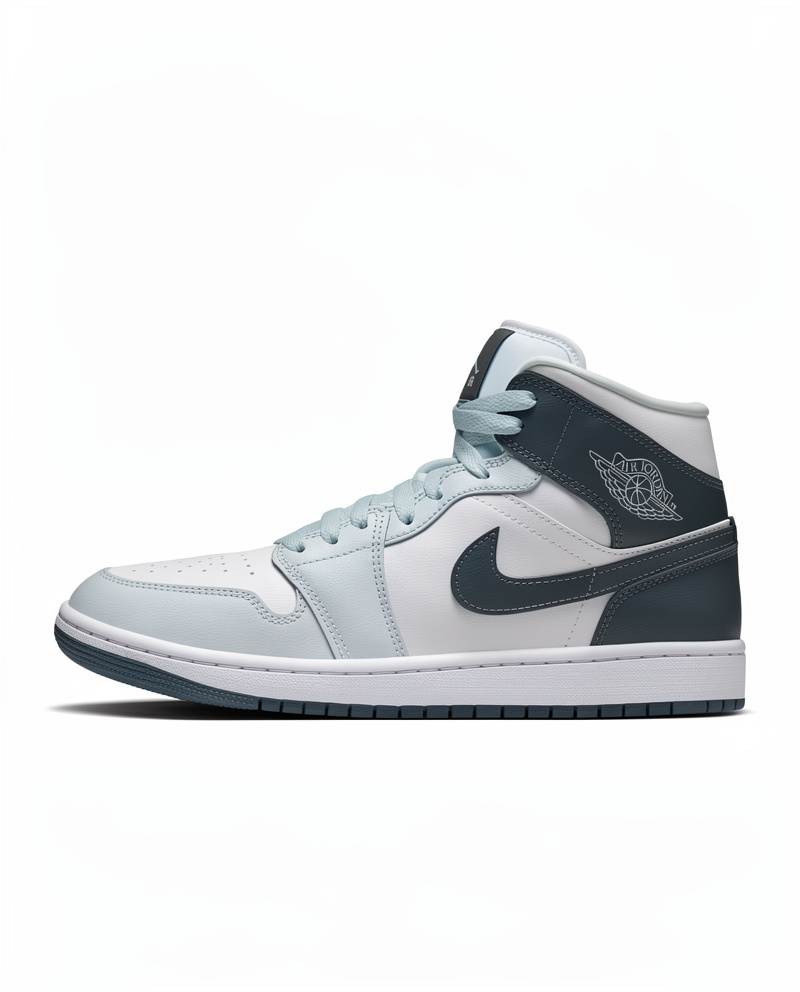 Jordan 1 Mid Blue White