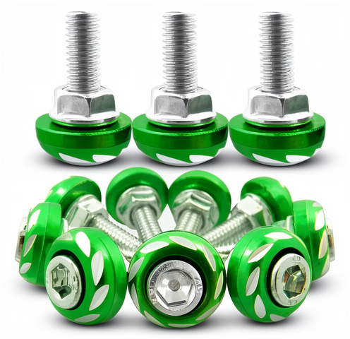 TORNILLO  PORTAPLACA VERDE