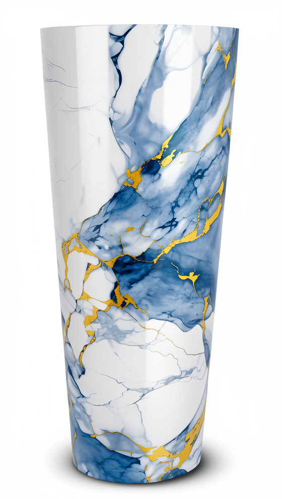 ROLLO ADHESIVO AZUL CON DORADO Y BLANCO