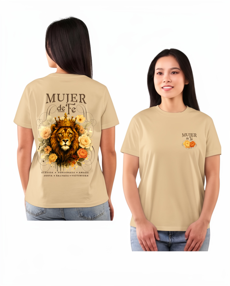 CAMISA ESTAMPADA MUJER DE FE, DTF