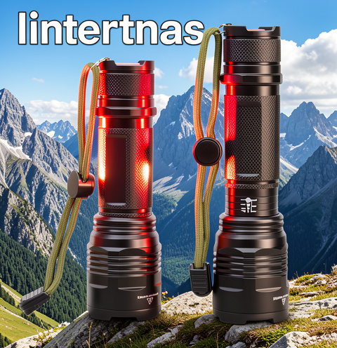Linterna táctica metalica luz roja y blanca