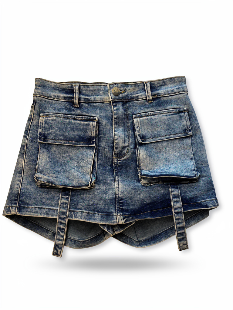 Falda short jeans