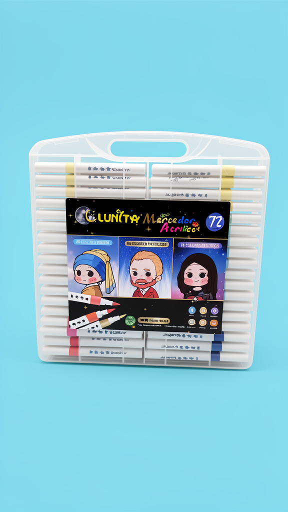 Plumones en acrilico combinados 72 pz (Men: $250 May: $240 Doc: $230)
