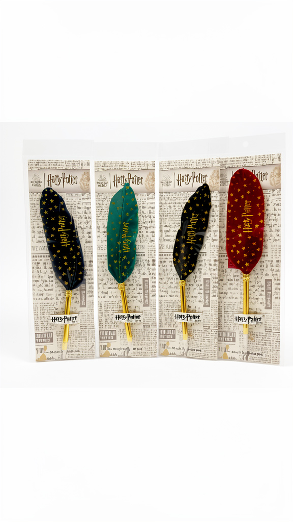 Plumas en forma de pluma de ave tinta negra Harry Potter (Men: $40 May: $35 Doc: $30)