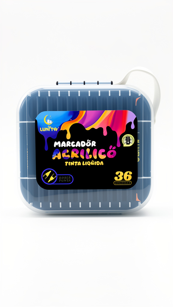 Plumones en acrilico Lunita Profesional doble punta 36 colores (Men: $340 May: $330 Caj: $320)